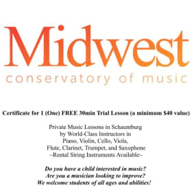 Midwest Conservatory of Music 30 Min Trial Lesson item