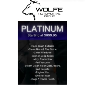 Platinum Detailing Package from Wolfe Automotive Group item