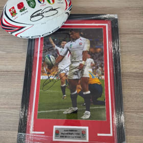 Signed Jason Robinson Picture & Ball item