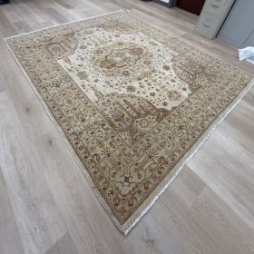 8’0” x 9’9” Indian Oushak (Wool) - Handmade item