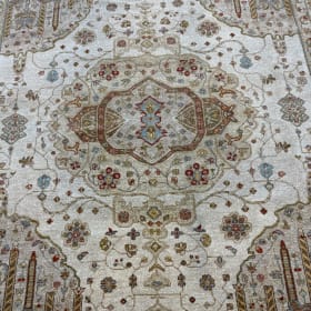 8’0” x 9’9” Indian Oushak (Wool) - Handmade item