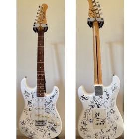 Photo of Autographed Electric Guitar from 2007-8 Blues Cruise