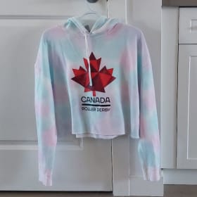 Canada Roller Derby Tie Dye Crop Hoodie item