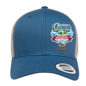 Blue Front Retro Trucker Cap -Splash Pad Supporter Logo item