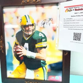Brett Favre Autographed Poster with COA item