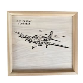 2026 Eagle Peterburs Signed B-17 Flying Fortress Plaque item
