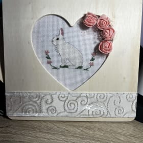Handmade bunny decor item