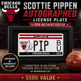 Signed by a Legend: Scottie Pippen Autographed License Plate item