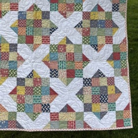 Handmade Quilt: Nine Patch Starburst pattern item