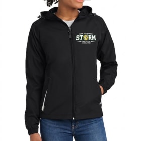 Sport-Tek® Women's Hooded Raglan Jacket LST76-Black-2XL-4XL item