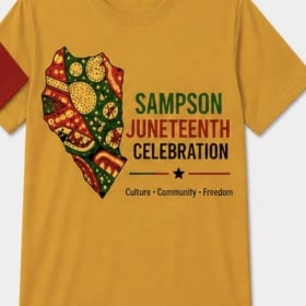 Gold -Sampson Juneteenth Event Tshirt item
