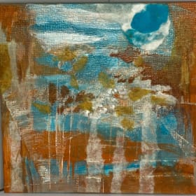 C 13: Abstract in Teal and Rust I item