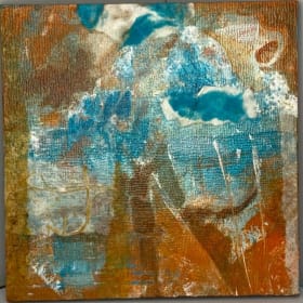 C 15: Abstract in Teal and Rust III item