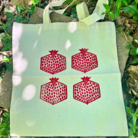 Hand Stamped Tote Bag item