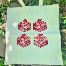 Hand Stamped Tote Bag item