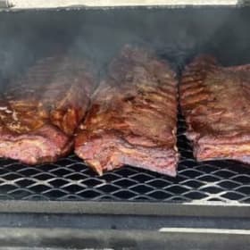 Smoked pork spare ribs item