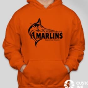 Orange Hooded Logo Sweatshirt **Extended Sizes** item