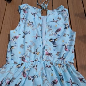 Preloved, Pretty Blue Bird Print Dress - Size Small (8-10) item