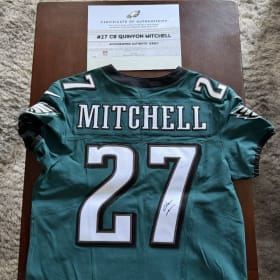 Quinyon Mitchell Autographed Game Jersey item