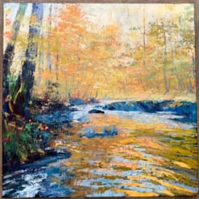 Sun Kissed Fall Along the Creek by Ginny Chenet item