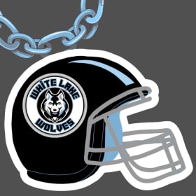 White Lake Wolves Football Hype Helmet Chain item