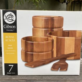 Gibson Royal Acadia Wooden Salad Bowl Set item