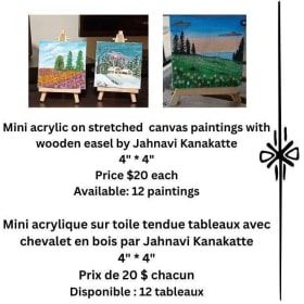 Photo : Mini acrylique (12 tableau) - de Jahnavi Kanakatte