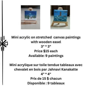 Photo : Mini acrylique (9 tableaux) - de Jahnavi Kanakatte
