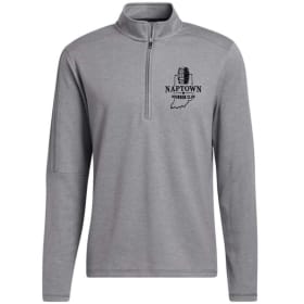 Men's Grey Three Stripe Quarter Zip Pullover item