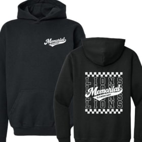Retro 2 sided hoodie - Black item