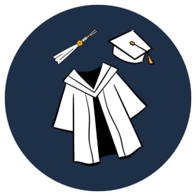 🎓 Cap, Gown & Tassel - RENT item