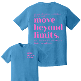 Comfort Colors Pink on Blue Move Beyond Limits Tee item