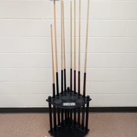 9 - Billiards Cue Set and Cue Rack item