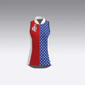 Women's Racerback Sleeveless Jersey - Full Hidden Zipper item