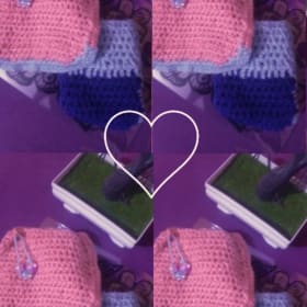 Knitted Pouch ( with beads) item