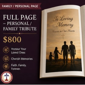 Full Page (Personal / Family Tribute) item