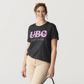 Lavender Women’s/GIRLS UBG (black shirt w/ purple writing) item