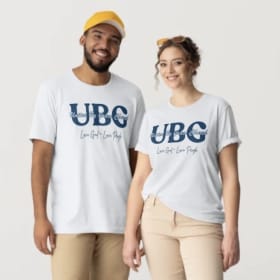 UBG Shirt (White w/blue writing) item