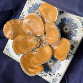 Gold Oyster Magnolia Blossom Art item