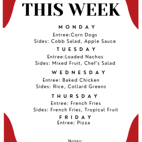 5/13,Wednesday's Lunch item