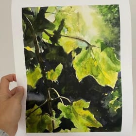 Artist print and Middlebury Frame Shop gift card item