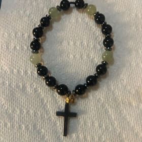 Natural Stone Bracelet with Cross item