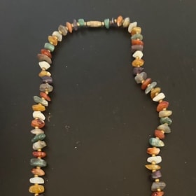 Polished natural stone necklace item