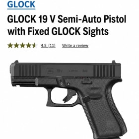 GLOCK 19 Gen 5 Semi-Auto Pistol - 6 tickets for $50 item