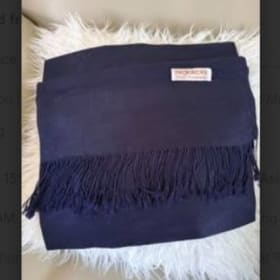 Navy Silk & Pashmina Shawl item