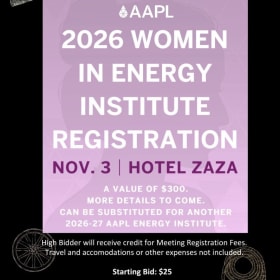 AAPL Women In Energy Institute Registration item