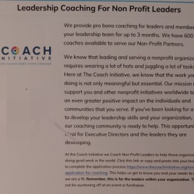 Nonprofit Coaching Leadership item