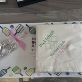 Pickleball Tray, Napkins, Towel, & Serving Utensils item