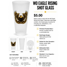 WO Tall Shot Glass (Frosted) item
