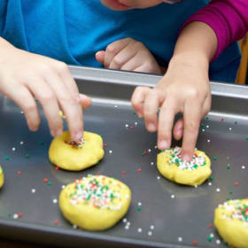 Baking cookies and play date with Zella item